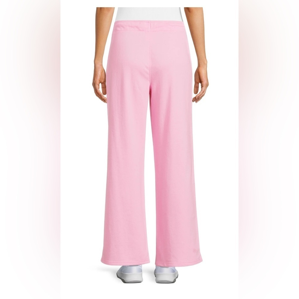Avia French Terry High-Rise Yoga Pants Flare XL 16-18 Bermuda Pink Pockets - Picture 5 of 6